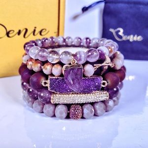 Amethyst 5 Stack Bundle Bracelet